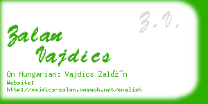 zalan vajdics business card